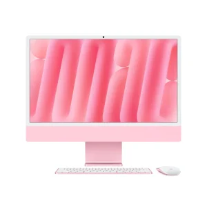 24-Inch iMac with Retina 4.5k Display: Apple M4 Chip with 10‑core CPU and 10‑core GPU, 24gb, 512gb SSD – Pink